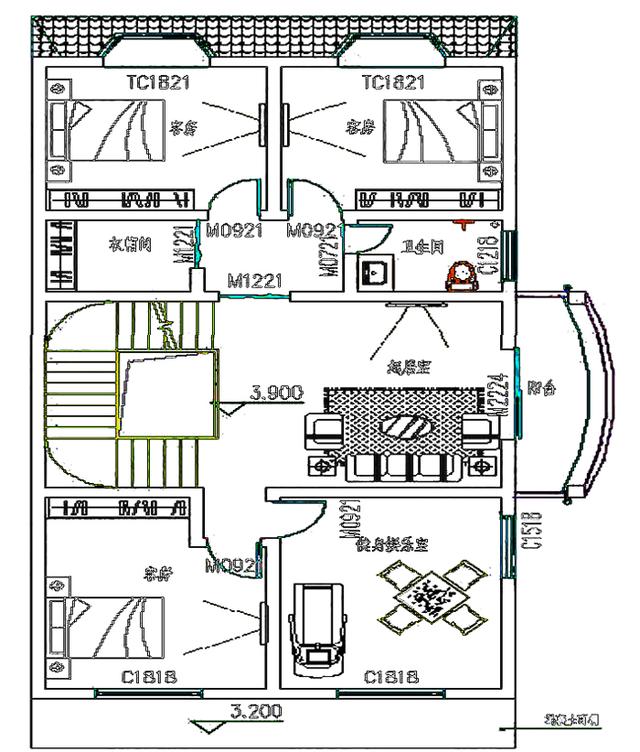 四層臨街商鋪設(shè)計(jì)圖，8x15.5米商住兩用！