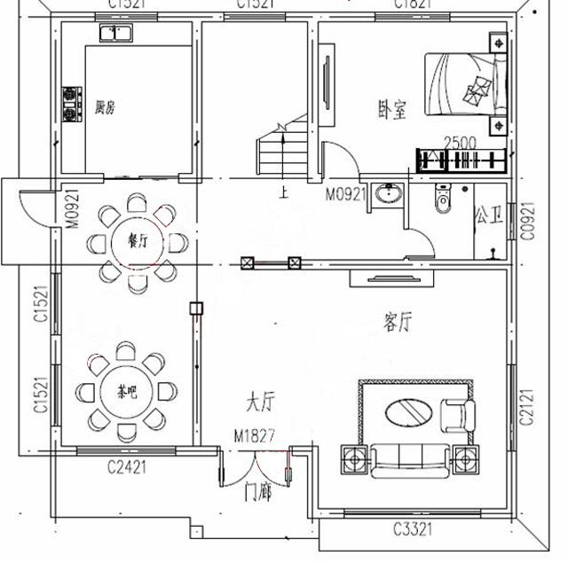 2024年新款農(nóng)村新中式別墅設(shè)計效果圖，徽系設(shè)計