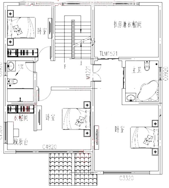 2024年新款農(nóng)村新中式別墅設(shè)計效果圖，徽系設(shè)計