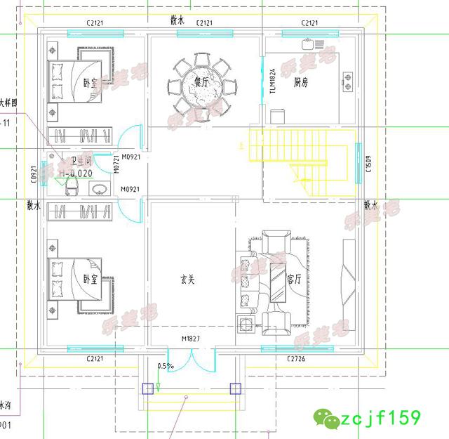 方正二層農(nóng)村小別墅設計圖，中式與歐式的完美碰撞！