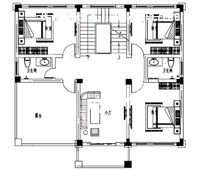 方正二層農(nóng)村小別墅設計圖，中式與歐式的完美碰撞！