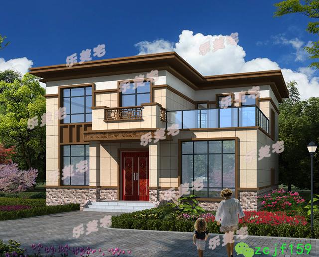 方正二層農(nóng)村小別墅設計圖，中式與歐式的完美碰撞！