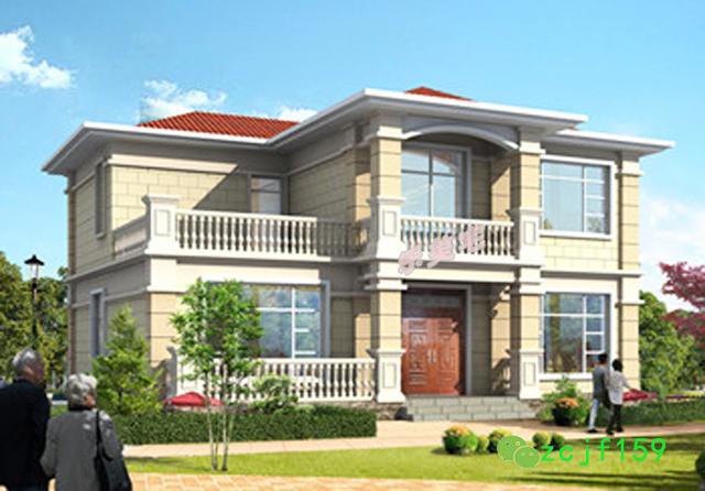 方正二層農(nóng)村小別墅設計圖，中式與歐式的完美碰撞！