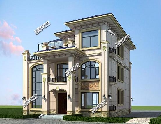 經(jīng)濟(jì)實(shí)惠的三層別墅設(shè)計(jì)圖，等掙了錢就回鄉(xiāng)蓋別墅去，帶庭院和泳池，圖紙都準(zhǔn)備好了