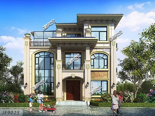 經(jīng)濟(jì)實(shí)惠的三層別墅設(shè)計(jì)圖，等掙了錢就回鄉(xiāng)蓋別墅去，帶庭院和泳池，圖紙都準(zhǔn)備好了