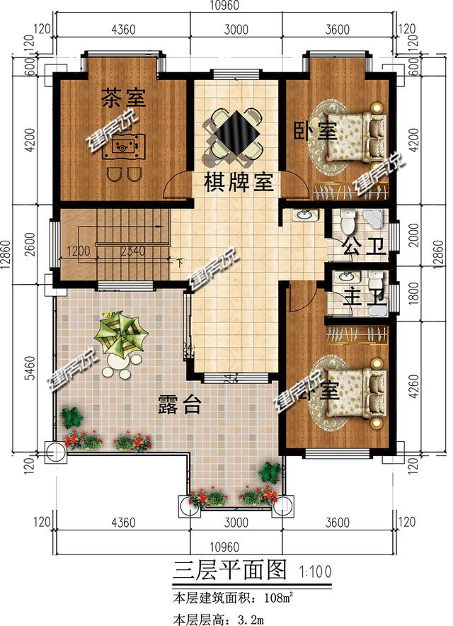 經(jīng)濟(jì)實(shí)惠的三層別墅設(shè)計(jì)圖，等掙了錢就回鄉(xiāng)蓋別墅去，帶庭院和泳池，圖紙都準(zhǔn)備好了