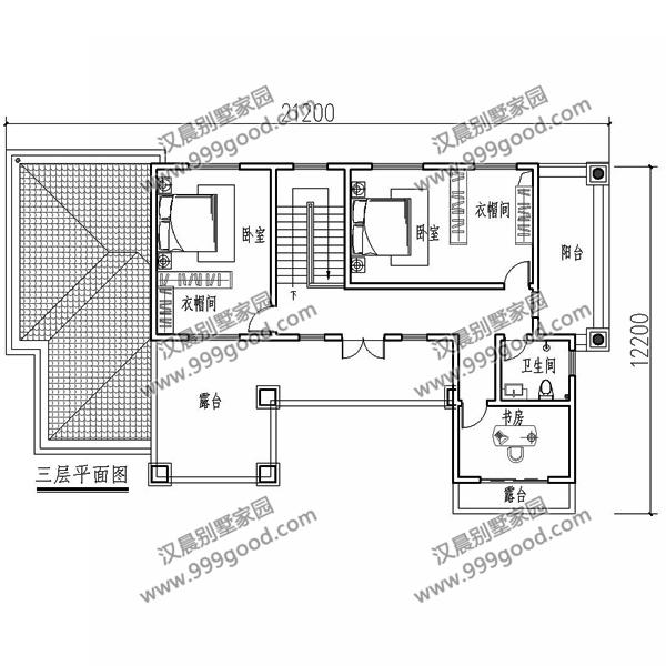 法式風格別墅設計圖，挑空客廳，拱形窗多露臺！