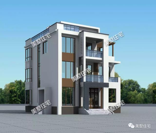 現(xiàn)代風美墅設(shè)計圖，開間11米還帶堂屋和神臺，個性時尚又接地氣