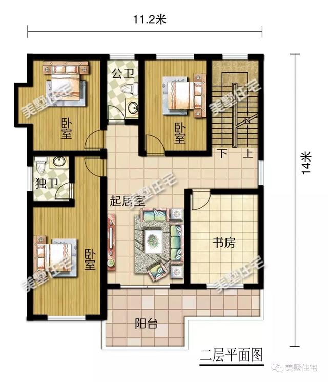 現(xiàn)代風美墅設(shè)計圖，開間11米還帶堂屋和神臺，個性時尚又接地氣