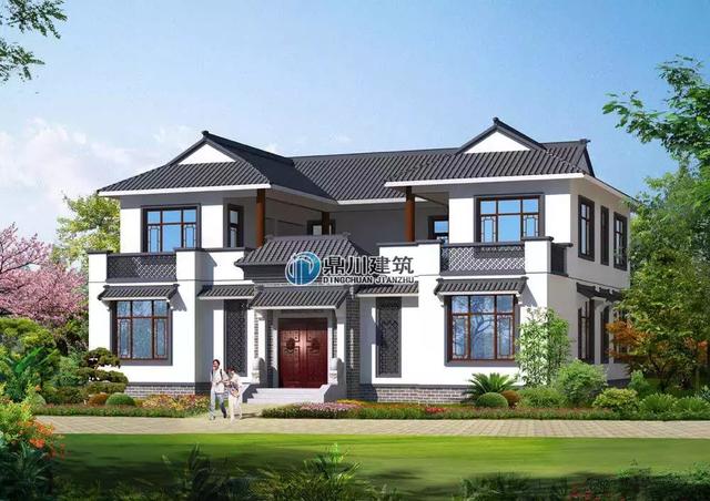 5套帶小院的中式小別墅設(shè)計(jì)圖，鐘靈毓秀宛若一幅山水畫