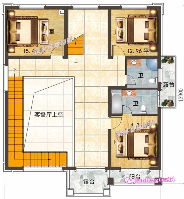 鄉(xiāng)村二層半自建房設計圖，全村最美別墅！