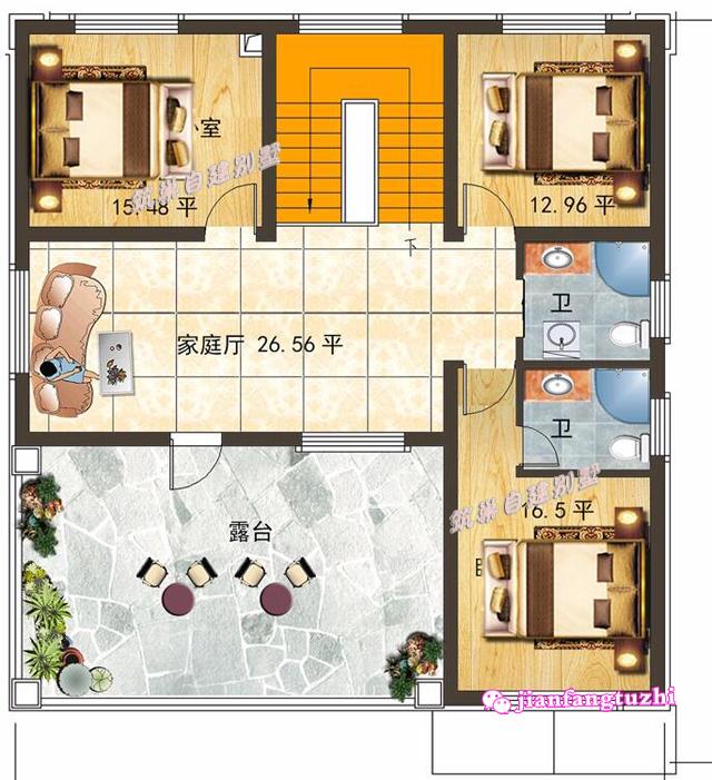 鄉(xiāng)村二層半自建房設計圖，全村最美別墅！