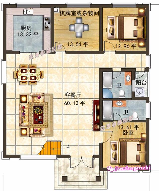 鄉(xiāng)村二層半自建房設計圖，全村最美別墅！