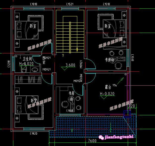 鄉(xiāng)村二層小別墅設(shè)計(jì)圖，建成案例圖與效果圖相似度99.9%