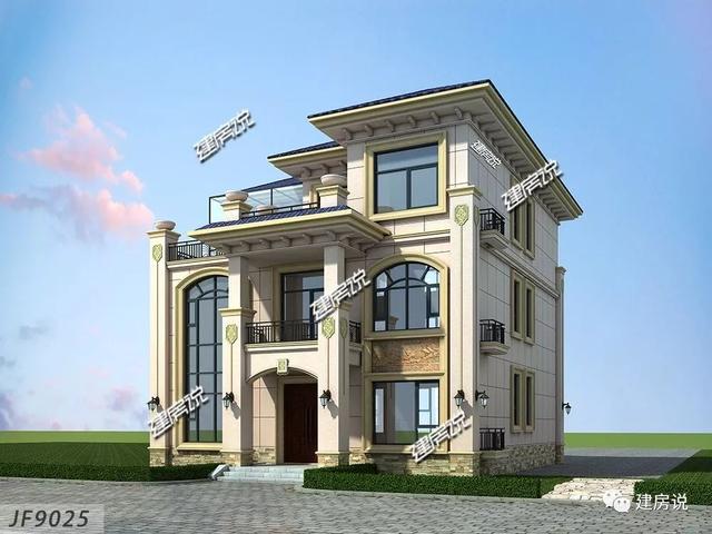 145㎡的3層別墅設(shè)計圖推薦，氣派又實用，建棟面子賺足了