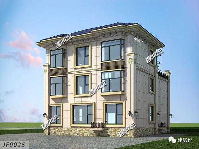 145㎡的3層別墅設(shè)計圖推薦，氣派又實用，建棟面子賺足了