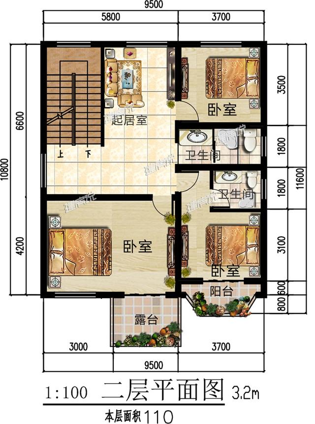 好消息！占地115平的二層別墅設(shè)計(jì)圖，你有30萬就能拿下