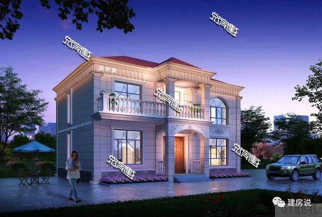 簡潔二層別墅設(shè)計圖，戶型選得好，28萬建出了50萬的面子，賺大了