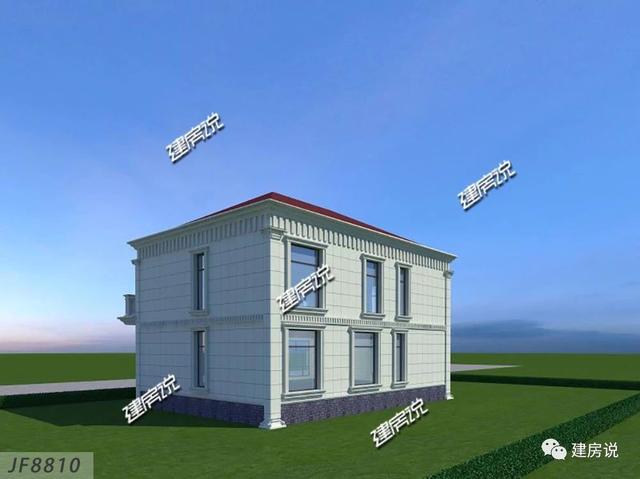 簡潔二層別墅設(shè)計圖，戶型選得好，28萬建出了50萬的面子，賺大了