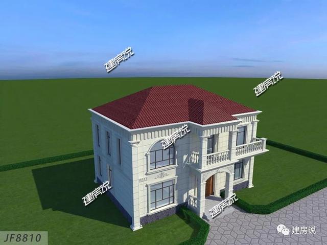 簡潔二層別墅設(shè)計圖，戶型選得好，28萬建出了50萬的面子，賺大了