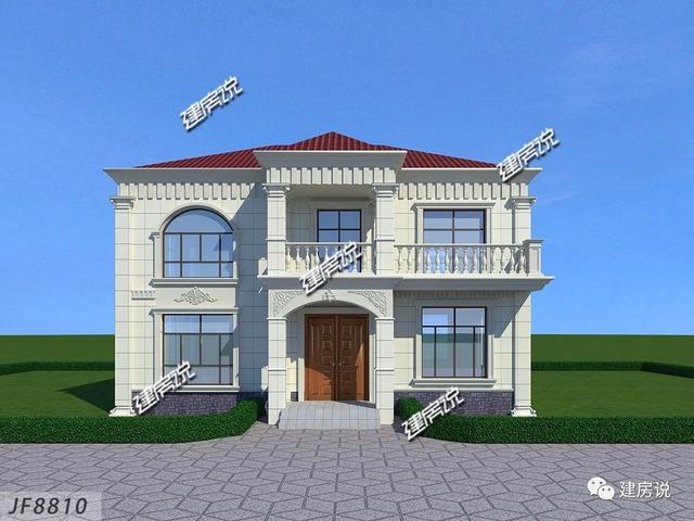 簡潔二層別墅設(shè)計圖，戶型選得好，28萬建出了50萬的面子，賺大了