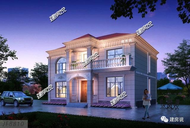 簡潔二層別墅設(shè)計圖，戶型選得好，28萬建出了50萬的面子，賺大了