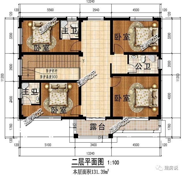 簡潔二層別墅設(shè)計圖，戶型選得好，28萬建出了50萬的面子，賺大了