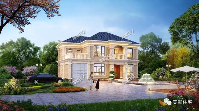 小別墅設計圖，二十多萬就能建，6間臥室還帶車庫，太值了！