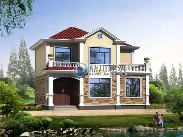 二層小別墅設計圖，進深8米，18萬造價經(jīng)濟實用，農村都能建！