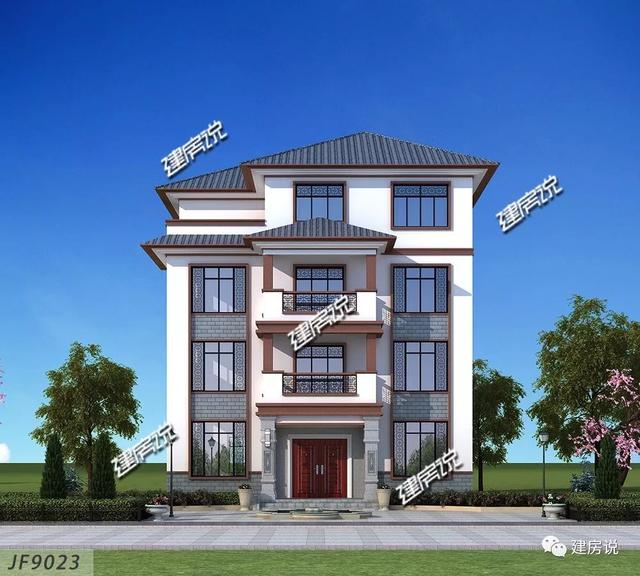 新中式設(shè)計(jì)圖，四兄弟合建146㎡，每人只出20萬(wàn)，碾壓全村自建房