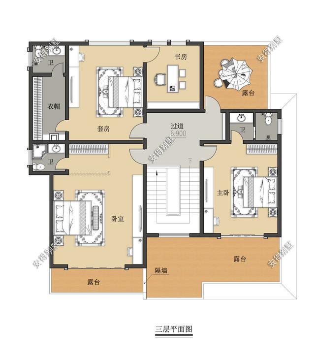 百看不厭的現(xiàn)代中式別墅設(shè)計圖，只怪沒早看到這套圖紙，平面一級棒！