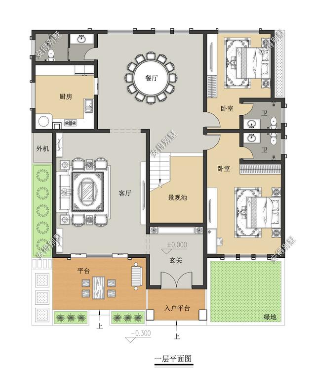 百看不厭的現(xiàn)代中式別墅設(shè)計圖，只怪沒早看到這套圖紙，平面一級棒！