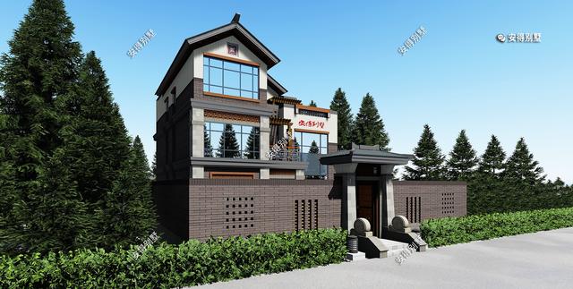 中式別墅設計圖，勝過四合院，樓中樓客廳7間臥室，親戚朋友都說好