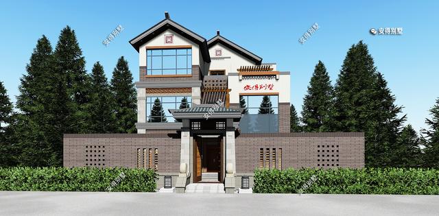 中式別墅設計圖，勝過四合院，樓中樓客廳7間臥室，親戚朋友都說好