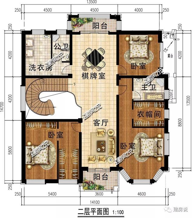 2層氣質(zhì)別墅設(shè)計(jì)圖，建一棟，你就是全村最亮眼的人