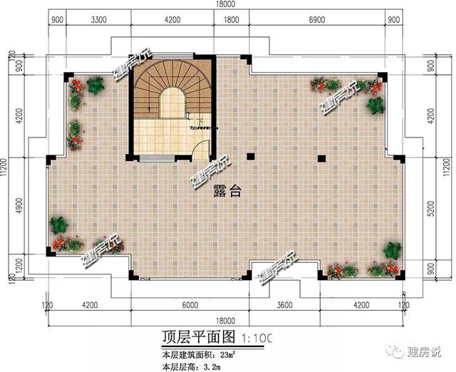 帶堂屋+大露臺的2層別墅設計圖，建棟人人羨慕又夸贊