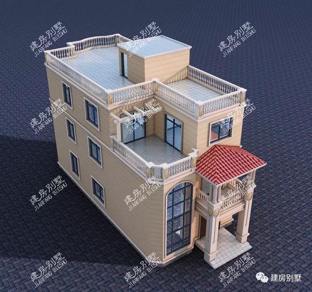 小面寬的鄉(xiāng)村自建房設(shè)計圖，第一棟平屋頂也很美，第二棟建起來30多萬