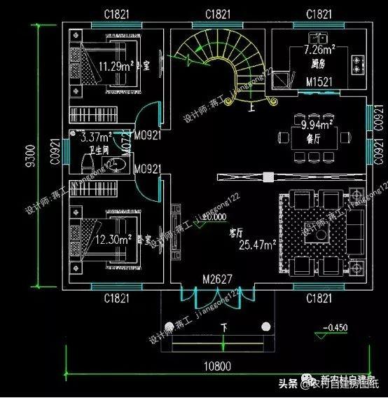 7款農(nóng)村二層別墅設計圖，每款都有大露臺，第4款讓人移不開眼睛