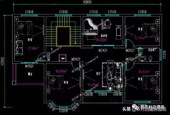 7款農(nóng)村二層別墅設計圖，每款都有大露臺，第4款讓人移不開眼睛