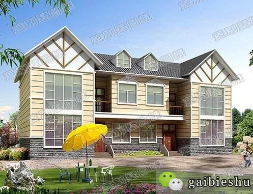 農(nóng)村兩兄弟雙拼設計圖：35萬單戶有4臥室，現(xiàn)代復古風格相結合！