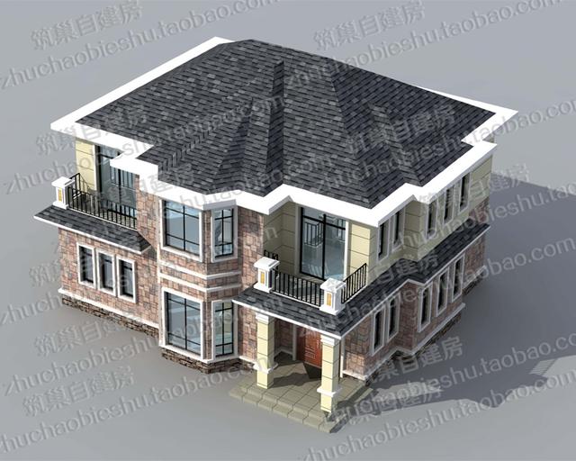 熱款農(nóng)村二層別墅設(shè)計(jì)圖，25萬5臥13×11米帶挑空客廳！