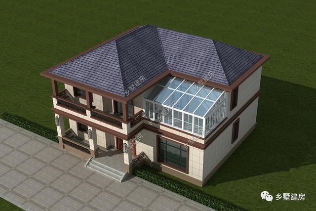 鄉(xiāng)村別墅設(shè)計圖，好看實用才是好用，帶有時尚陽光房，讓鄰居踏破門檻！