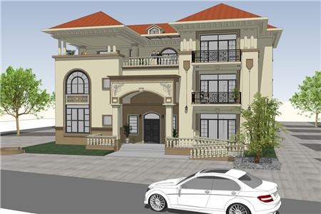 農(nóng)村三層歐式別墅設(shè)計(jì)圖，不僅看起來很氣派，住著也寬敞、舒服