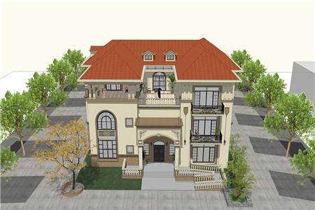 農(nóng)村三層歐式別墅設(shè)計(jì)圖，不僅看起來很氣派，住著也寬敞、舒服