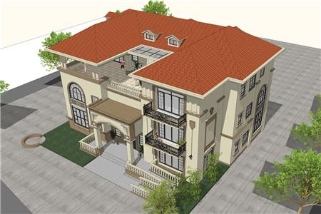 農(nóng)村三層歐式別墅設(shè)計(jì)圖，不僅看起來很氣派，住著也寬敞、舒服