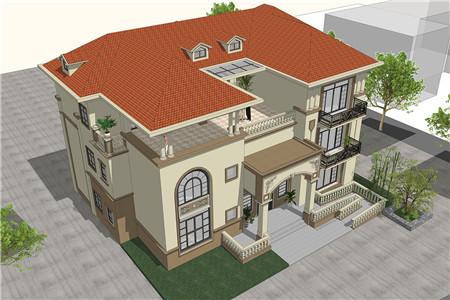 農(nóng)村三層歐式別墅設(shè)計(jì)圖，不僅看起來很氣派，住著也寬敞、舒服