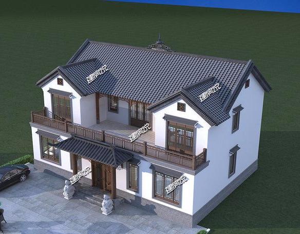 現(xiàn)在許多人建房，都偏愛中式風格，四合院別墅才是中國最美的房子，這樣設計，美呆了