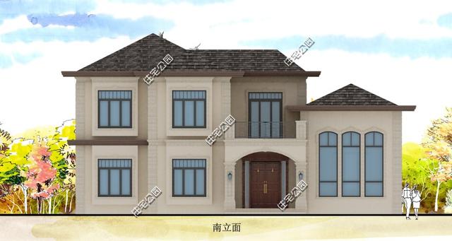 自建雙層歐式別墅，這款別墅設(shè)計(jì)圖設(shè)計(jì)真是絕了