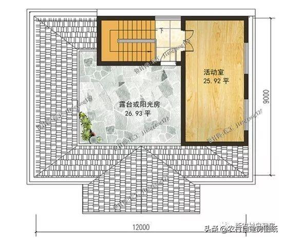 戶型方正面積適中的經(jīng)濟(jì)型二層農(nóng)村別墅設(shè)計(jì)圖，二三十萬就能建