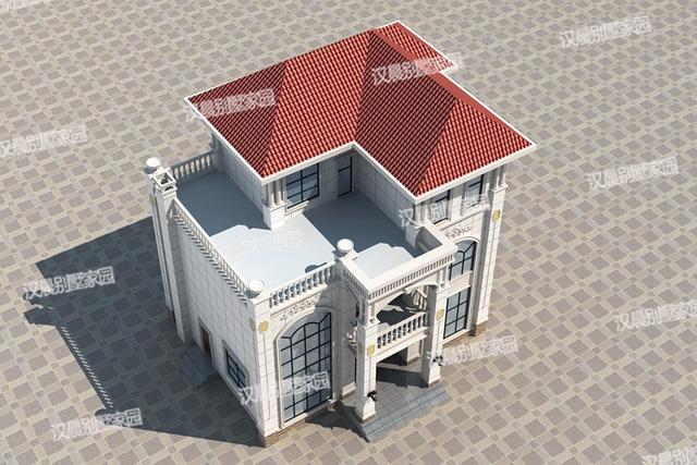 三層簡(jiǎn)約農(nóng)村別墅設(shè)計(jì)圖外觀實(shí)景素淡典雅，戶型大方功能實(shí)用